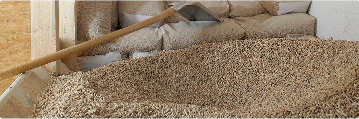 Loose Pellets im Keller/Lager