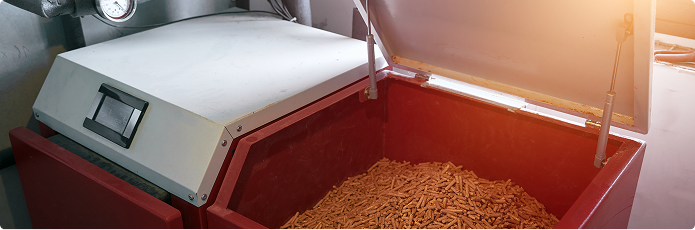 Pelletsheizung im Keller